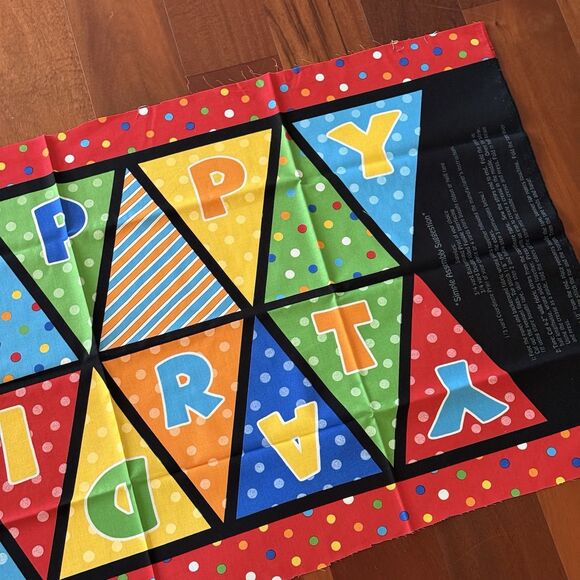 Moda Fabric Beary Happy Birthday Banner by Berenstain Bears Fabric Panel 55520 - Picture 3 of 7